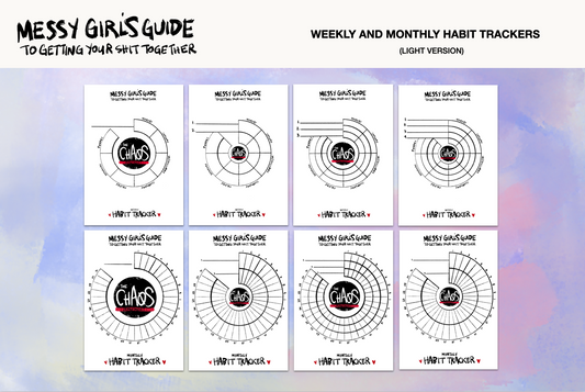 Monthly and Weekly Habit Trackers (Light Version)