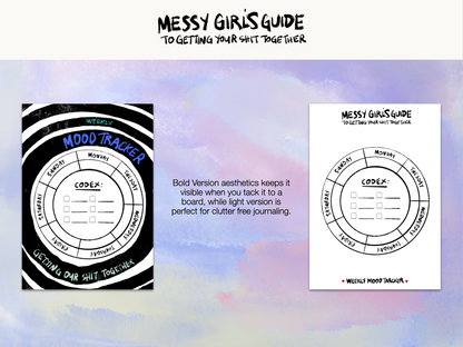 Circular Weekly and Monthly Mood Trackers