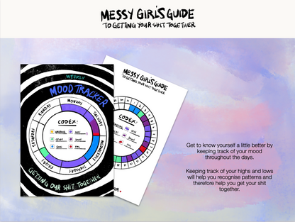 Circular Weekly and Monthly Mood Trackers